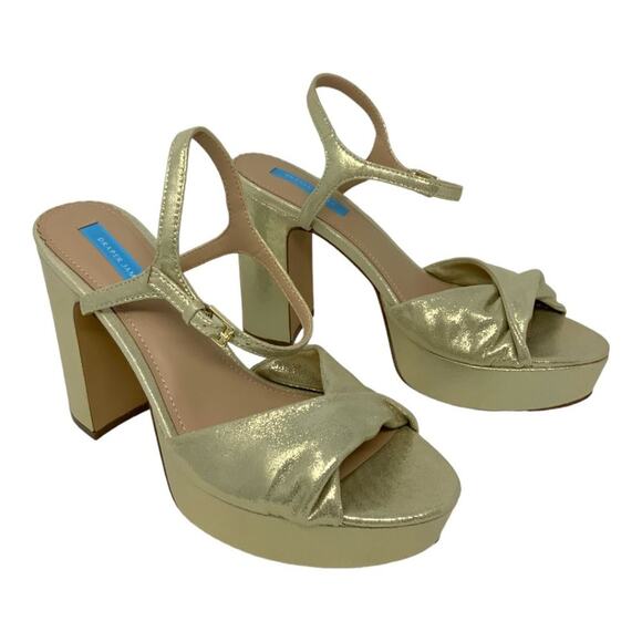 Draper James Paloma Platform Heel Gold Twist Toe Size 10 NWT $128 MSRP NWT - Picture 3 of 7